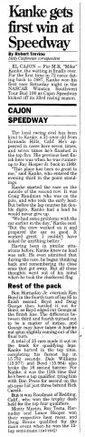 El Cajon First Win Article